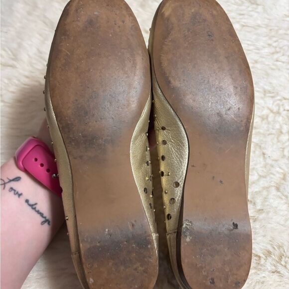 Michael Kors Gold Studded Ballet Flats - Picture 4 of 6